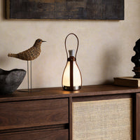 Bottle Glass Table Lamp — Cordless Rechargeable Mid-Century LED