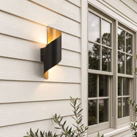 Outdoor Wall Light Spiral Up Down LED Aluminium Sconce