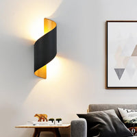 Outdoor Wall Light Spiral Up Down LED Aluminium Sconce