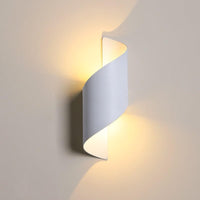 Outdoor Wall Light Spiral Up Down LED Aluminium Sconce