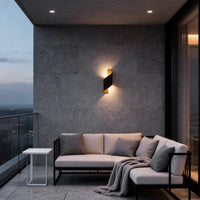 Outdoor Wall Light Spiral Up Down LED Aluminium Sconce