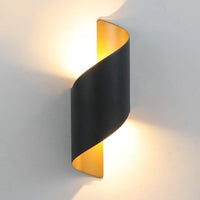 Outdoor Wall Light Spiral Up Down LED Aluminium Sconce