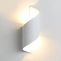 Outdoor Wall Light Spiral Up Down LED Aluminium Sconce