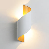 Outdoor Wall Light Spiral Up Down LED Aluminium Sconce