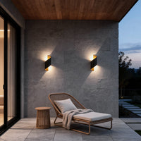 Outdoor Wall Light Spiral Up Down LED Aluminium Sconce