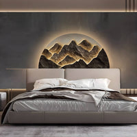 Mountain LED Wall Art Panel — Rechargeable USB Landscape Light