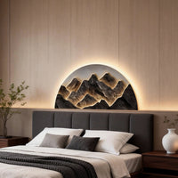 Mountain LED Wall Art Panel — Rechargeable USB Landscape Light