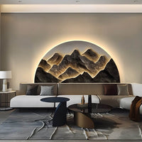 Mountain LED Wall Art Panel — Rechargeable USB Landscape Light