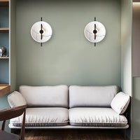 Eclipse Marble Wall Sconce — Circular LED Bedside Light