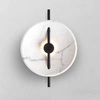 Eclipse Marble Wall Sconce — Circular LED Bedside Light