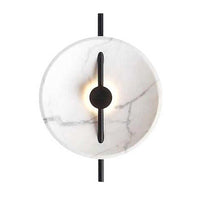 Eclipse Marble Wall Sconce — Circular LED Bedside Light