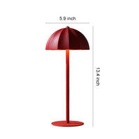 Mushroom Iron Table Lamp — Cordless 34 cm, Dimmable 3000-6000K