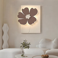 Floral Relief LED Wall Art Light — 3D Carved Sandstone Panel