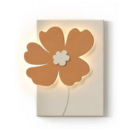 Floral Relief LED Wall Art Light — 3D Carved Sandstone Panel