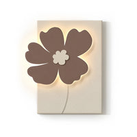 Floral Relief LED Wall Art Light — 3D Carved Sandstone Panel