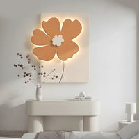Floral Relief LED Wall Art Light — 3D Carved Sandstone Panel