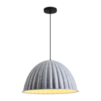 Felt Pumpkin Pendant Light - Acoustic PET Dome 35-77cm