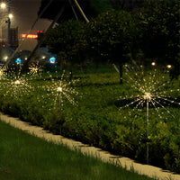 Starburst Solar Garden Lights — 200 LED Firework Stake