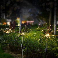 Starburst Solar Garden Lights — 200 LED Firework Stake