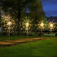 Starburst Solar Garden Lights — 200 LED Firework Stake