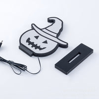 Halloween Pumpkin Light — Witch Hat Acrylic LED Lamp