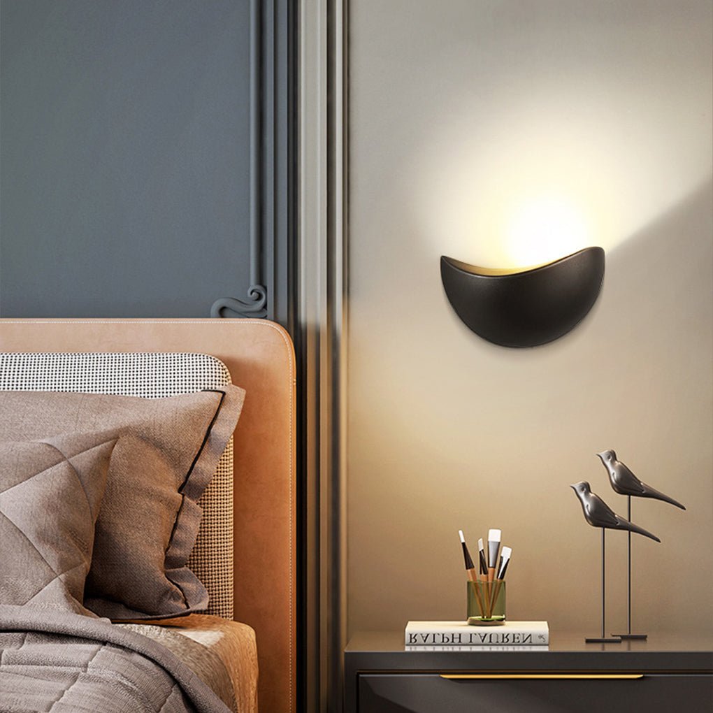 Geometric Frosted Glass Wall Sconce — Minimalist LED Accent Light