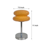 Burger Glass Table Lamp — USB Rechargeable, Warm White 3000K