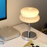 Burger Glass Table Lamp — USB Rechargeable, Warm White 3000K