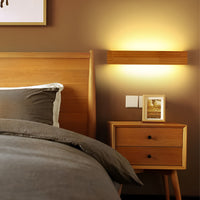 Wooden Wall Light — Rectangular Nordic LED Sconce