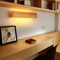 Wooden Wall Light — Rectangular Nordic LED Sconce