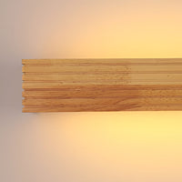 Wooden Wall Light — Rectangular Nordic LED Sconce