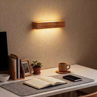 Wooden Wall Light — Rectangular Nordic LED Sconce